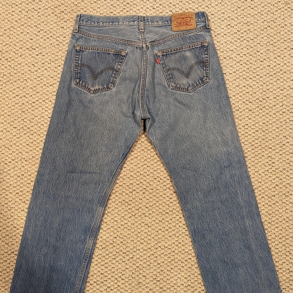 Levi's 501 Straight Leg, Button Fly Denim - Picture 2 of 13